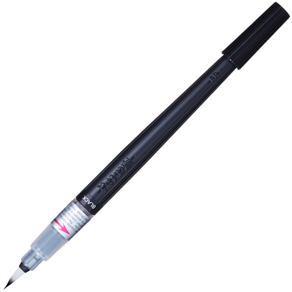 Caneta Pincel Aquarela Color Brush Pentel Black 101